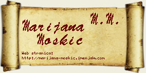 Marijana Moskić vizit kartica